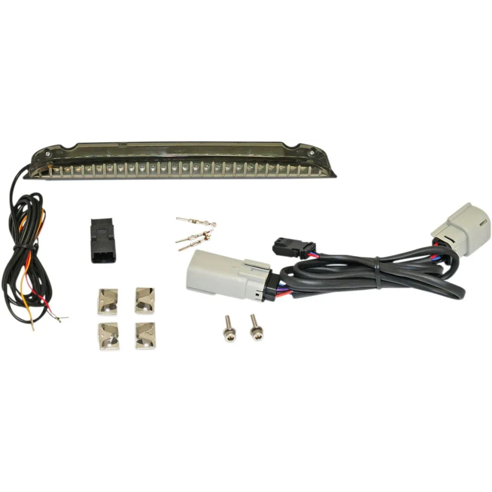 Dual-Intensity Luggage Rack LED Light Bar — For Harley-Davidson®, Black housing, Smoke lens