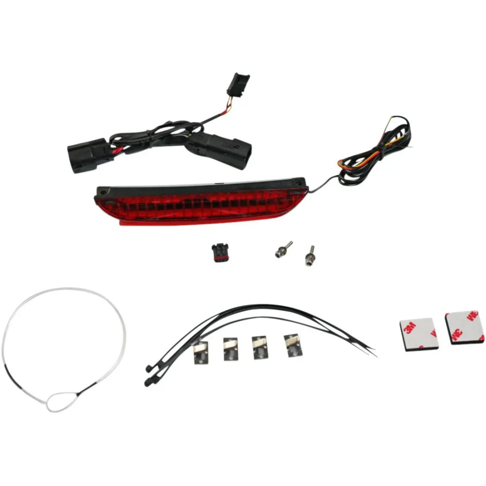 Barra de luz LED para portaequipajes — Compatible con Harley-Davidson®, lente roja, 2-Up