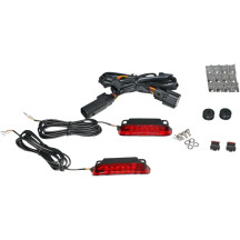 Barra de luz LED para portaequipajes — compatible con Harley-Davidson®, lente roja