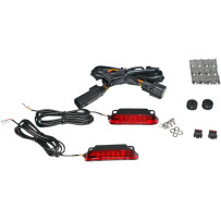 Barra de luz LED para portaequipajes — compatible con Harley-Davidson®, lente roja