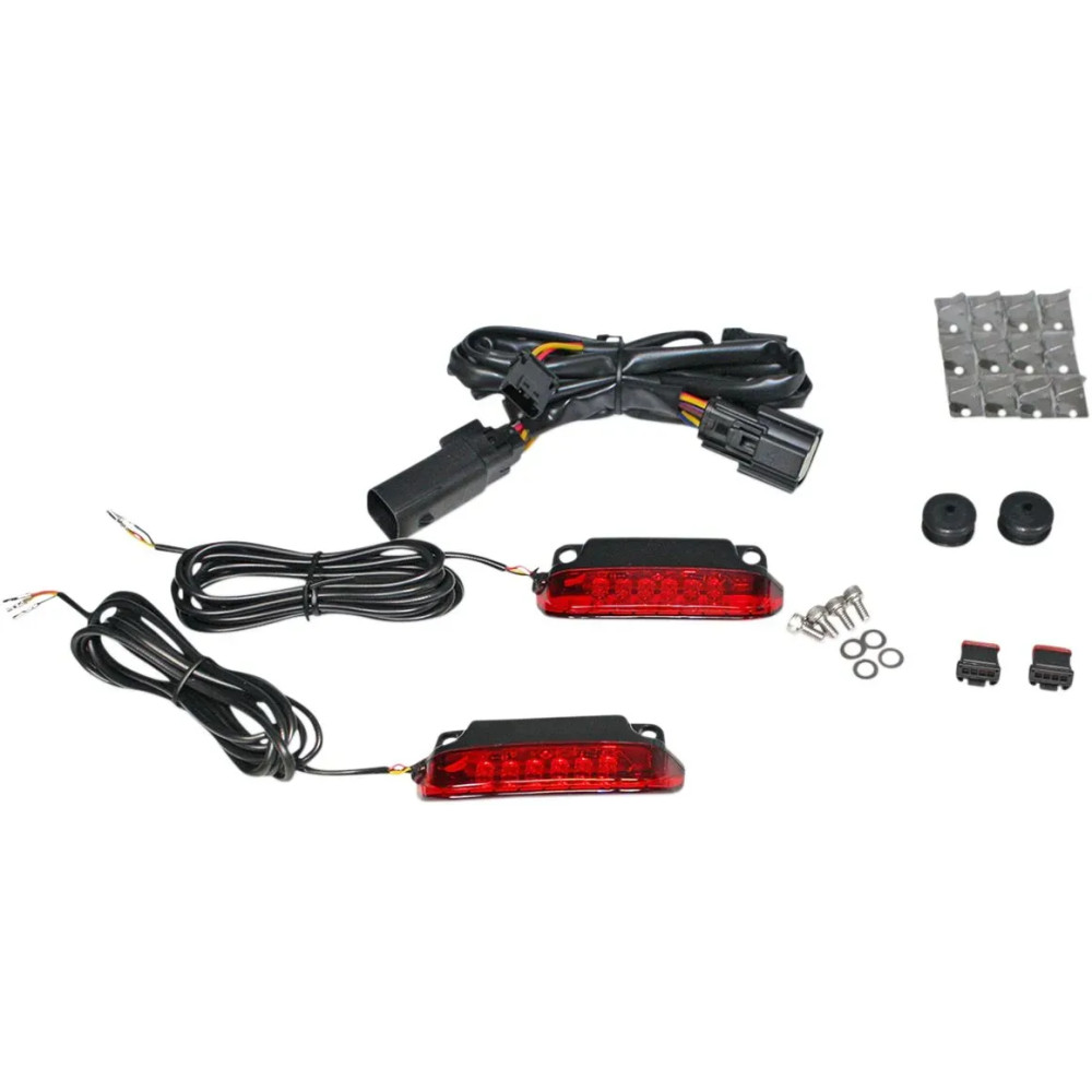 Barra de luz LED para portaequipajes — compatible con Harley-Davidson®, lente roja