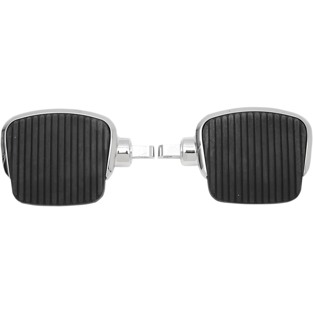 Mini Floorboards — Driver, Black, Chrome, 3.5" L, 4" W