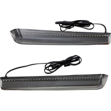 Luces LED Machete™ para alforjas inferiores extendidas — LED rojos, lente ahumada, carcasa negra