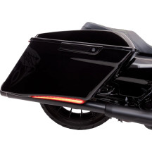 Luces LED Machete™ para alforjas inferiores extendidas — LED rojos, lente ahumada, carcasa negra