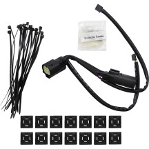 Luces LED Machete™ para alforjas inferiores extendidas — LED rojos, lente ahumada, carcasa negra