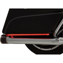 Machete™ Saddlebag LED Lights for Flat Bottom Bags — Harley-Davidson fit, red, smoked lens