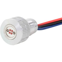 Lightning Bolts LEDs — orificio 7/16", lente ámbar, montaje trasero empotrado