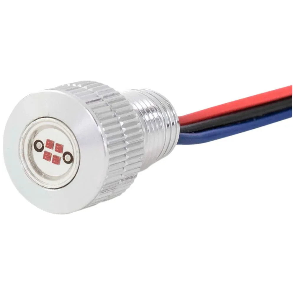 Lightning Bolts LEDs — orificio 7/16", lente ámbar, montaje trasero empotrado