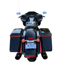 Fascia LED Panels — Harley-Davidson®, Kit, 45 LEDs, Smoke lens, Black trim, Rear L/R, Adhesive mount