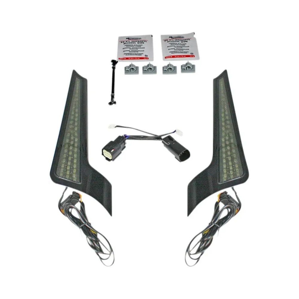 Paneles LED de fascia — Harley-Davidson, trasero izquierdo y derecho, lente ahumada