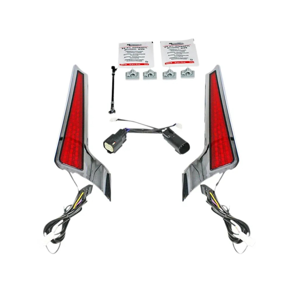 Paneles LED para fascia — Harley-Davidson®, Rojo, trasero izquierdo y derecho