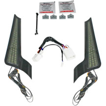 Fascia LED Panels — Harley-Davidson® fit, smoke lens, black trim