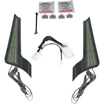 Fascia LED Panels — Harley-Davidson® fit, smoke lens, black trim