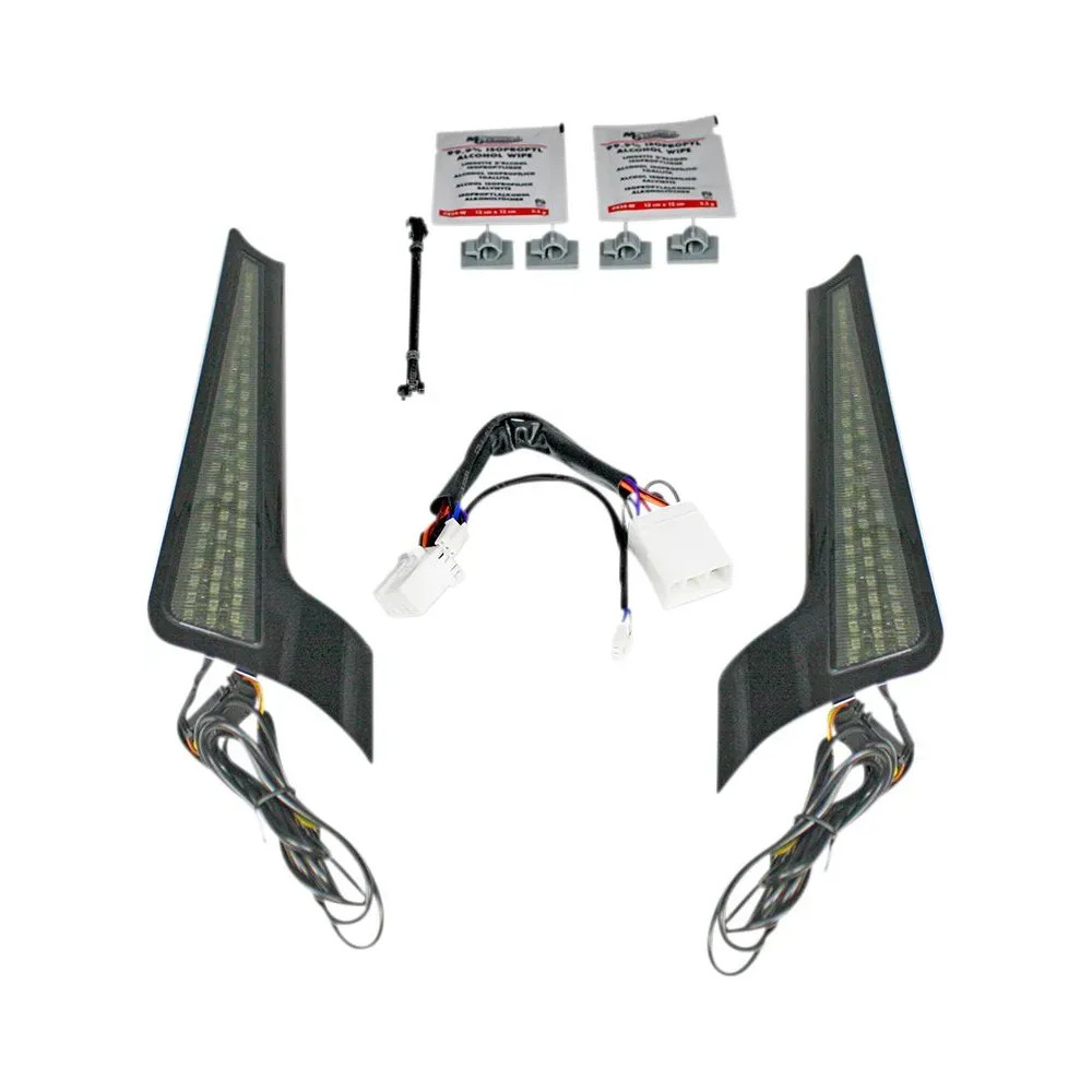 Fascia LED Panels — Harley-Davidson® fit, smoke lens, black trim