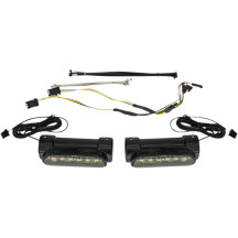 Dynamic Engine Guard LEDs — 4-7/8" long, fits 1-1/4" engine guards, 5" straight mount, black