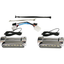 Dynamic Engine Guard LEDs — 4-7/8" long, fits 1-1/4" engine guards, 5" straight mounting area, chrome