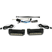 Dynamic Engine Guard LEDs — 4-7/8" long, fits 1-1/4" engine guards, 5" straight mounting area, Black