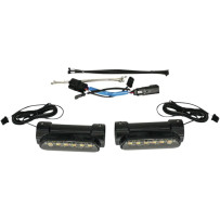 Dynamic Engine Guard LEDs — 4-7/8" long, fits 1-1/4" engine guards, 5" straight mounting area, Black