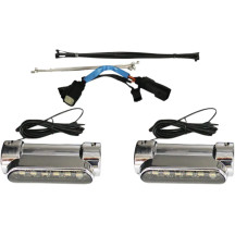 Dynamic Engine Guard LEDs — Harley-Davidson®, 12 LEDs, Chrome housing, White light