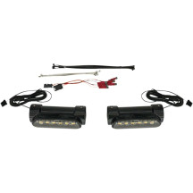 Dynamic Amber/White Engine Guard LEDs — 4-7/8" long, fits 1-1/4" engine guards, black