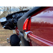 Sequential Tour Pak Seat Back Rest LED Lights — Harley-Davidson, red lens, pair