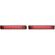 ProBEAM® LED Sequential BAGZ™ Saddlebag Lights — Harley-Davidson®, Smoke lens, Chrome housing, Red LEDs, Pair