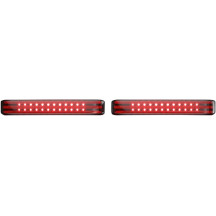 ProBEAM® LED Sequential BAGZ™ Saddlebag Lights — Harley-Davidson®, Red LEDs, Smoke lens, Black housing, Pair