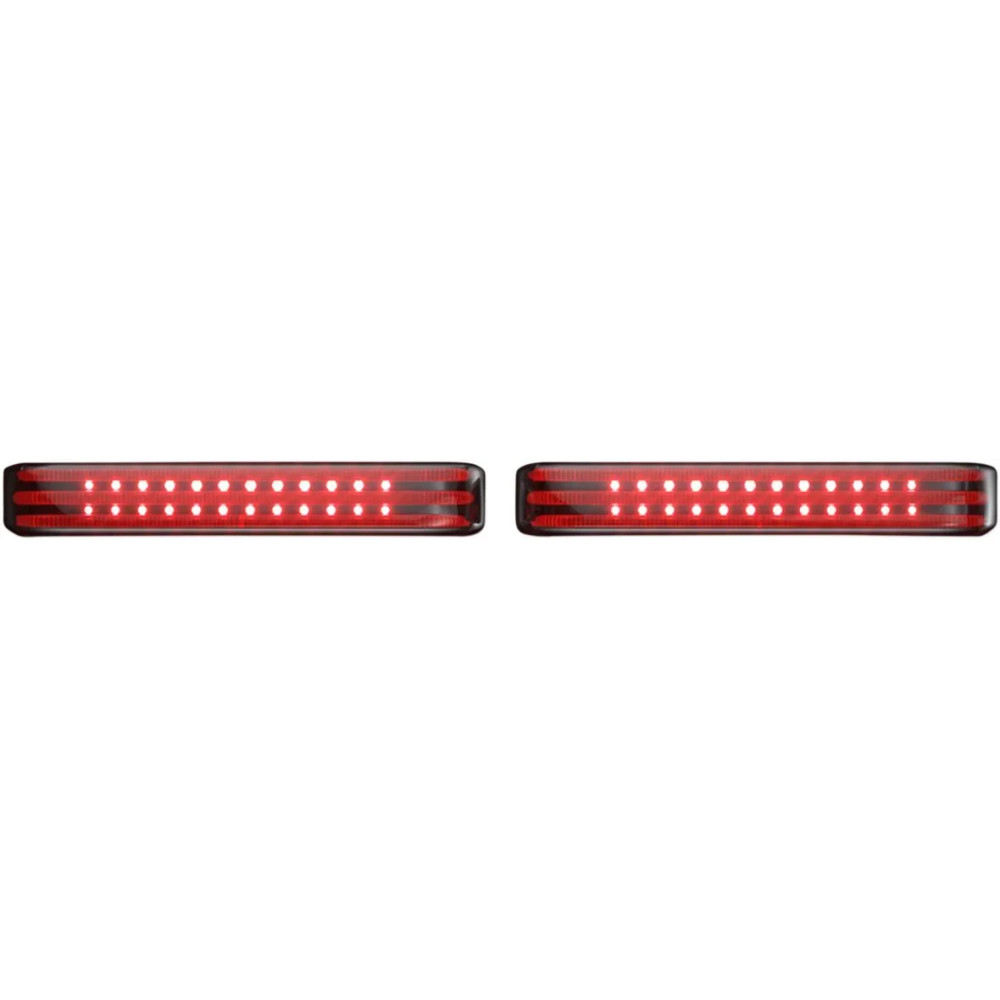 ProBEAM® LED Sequential BAGZ™ Saddlebag Lights — Harley-Davidson®, Red LEDs, Smoke lens, Black housing, Pair