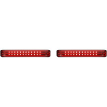 ProBEAM® LED Sequential BAGZ™ Saddlebag Lights — Harley-Davidson®, Red lens, Chrome housing, Pair