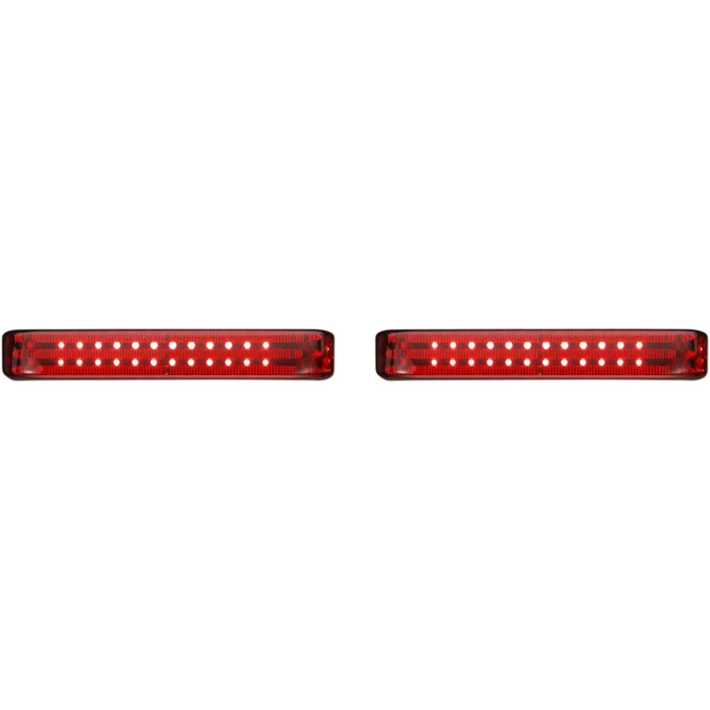 ProBEAM® LED Sequential BAGZ™ Saddlebag Lights — Harley-Davidson®, Red lens, Chrome housing, Pair