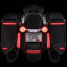 Bag Blades® Luces de acento — Perfil bajo, lente ahumada, para Harley-Davidson®