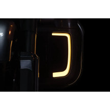 Tracer LED Fairing Lower Grill Inserts — Front fit, pair, black trim