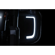 Tracer LED Fairing Lower Grill Inserts — Front fit, pair, black trim