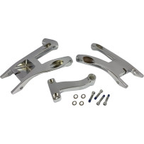 Rider Floorboard Mount — Driver, Chrome, Pair