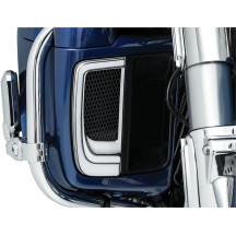 Tracer LED Fairing Lower Grill Inserts — Pair, Chrome trim