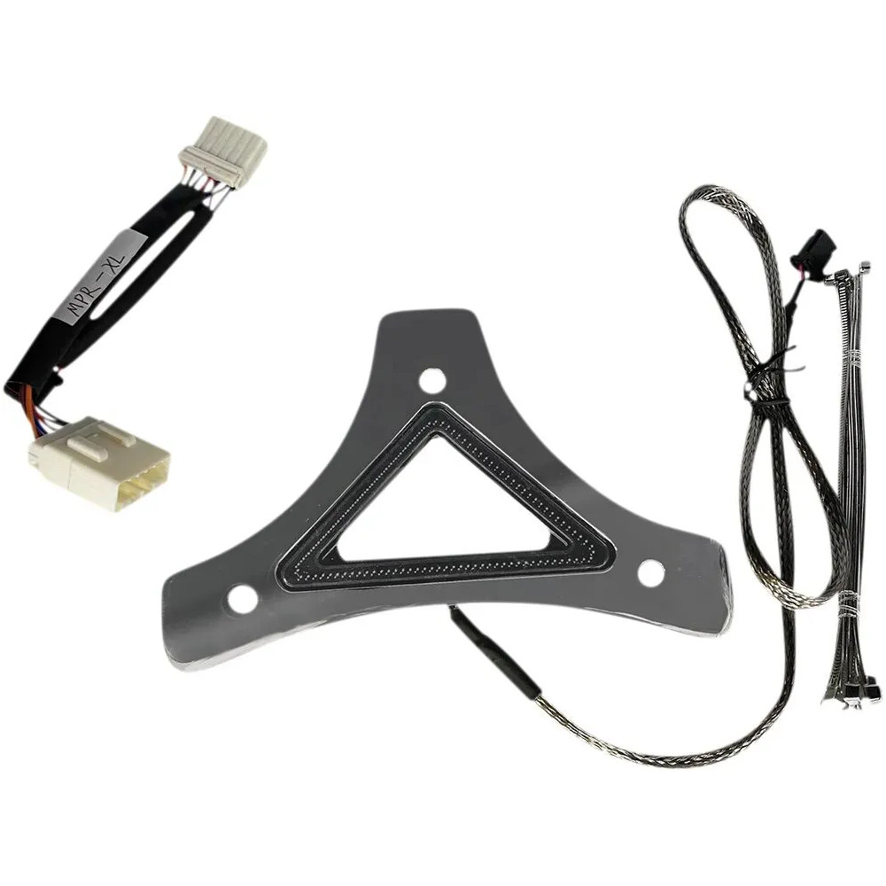 Dual Intensity Run & Brake Backrest LED Light — Harley-Davidson®, Red, Chrome