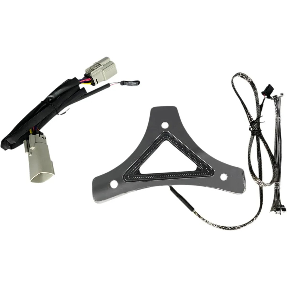 Dual Intensity Run & Brake Backrest LED Light — 100 LEDs, Red, Chrome, for Harley-Davidson®