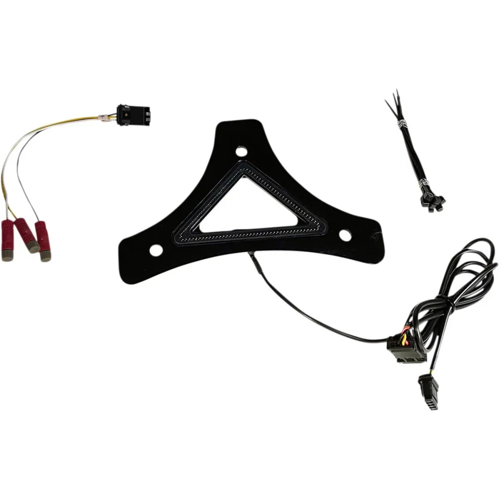 Universal Dual Intensity Run & Brake LED Backrest Light — black housing, red LEDs