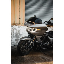 LED Front Fork Lightz™ — 12V, amber lens, for Harley-Davidson