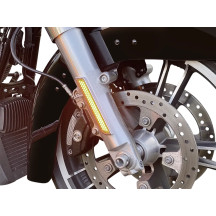 LED Front Fork Lightz™ — 12V, amber lens, for Harley-Davidson