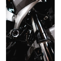 LED Front Fork Lightz™ — 12V, Pair, Black, Smoke