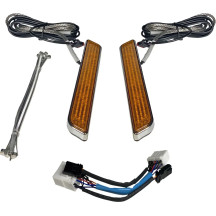LED Front Fork Lightz™ — 12V, Pair, Amber lens