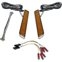 LED Front Fork Lightz™ — 12V, amber lens, fork mount