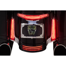 Luces para panel de relleno — para Harley-Davidson, lente ahumada, carcasa cromada, luz roja