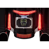 Luces para panel de relleno — para Harley-Davidson, lente ahumada, carcasa cromada, luz roja