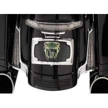 Luces para panel de relleno — para Harley-Davidson, lente ahumada, carcasa cromada, luz roja