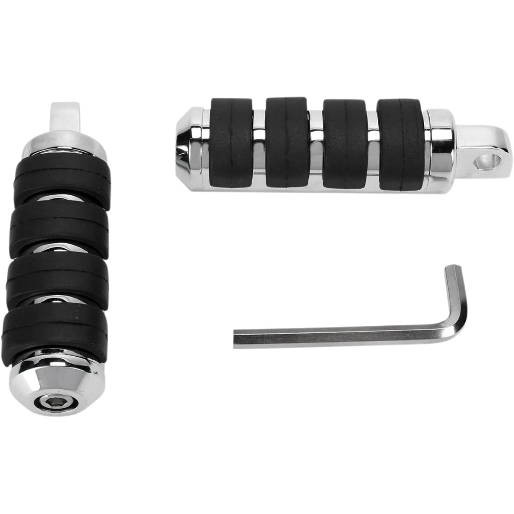 Foot Pegs — Black, Chrome