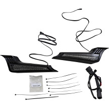 Luces para paneles de relleno — Para Harley-Davidson®, LED, carcasa negra, lente ahumada