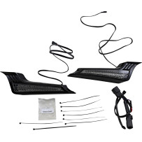 Luces para paneles de relleno — Para Harley-Davidson®, LED, carcasa negra, lente ahumada