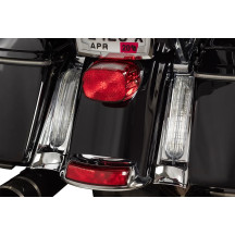 Luces de panel de relleno — LED, rojo, cromo, montaje trasero